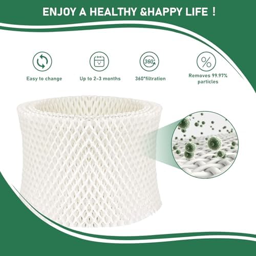 Carmerny MDH-0103JB Humidifier Wicking Filter Replacement Compatible with Mainstays MDH-0103JB Humidifier Wick Filters, 3 Pack - Image 3