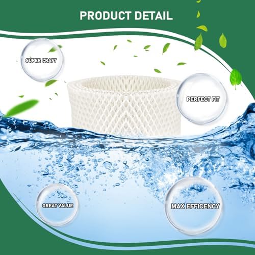 Carmerny MDH-0103JB Humidifier Wicking Filter Replacement Compatible with Mainstays MDH-0103JB Humidifier Wick Filters, 3 Pack - Image 4