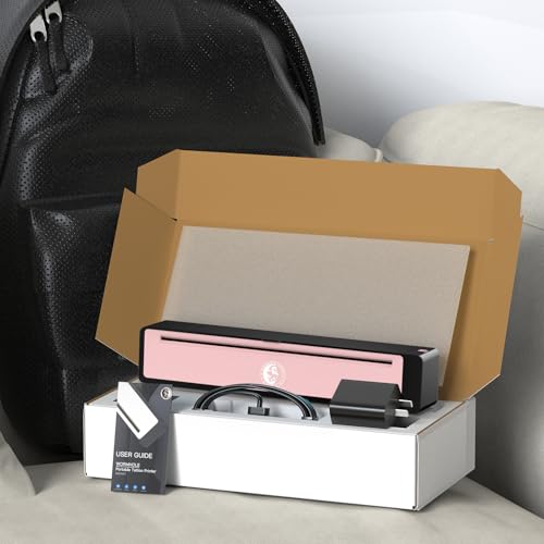 Wormhole Tattoo Stencil Printer, Bluetooth Tattoo Printer Portable Stencil Printer for tattooing Thermal Tattoo Printer Machine with 2500mAh Battery Support Smartphones & PC Pink - Image 8