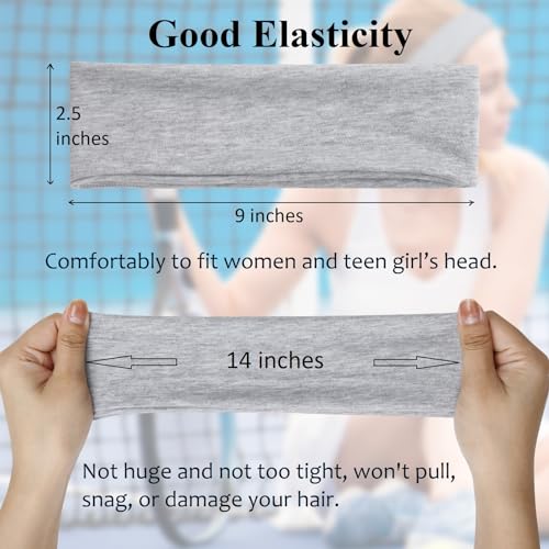 Tobeffect Headbands for Women Non Slip Trendy Womens Headbands 7PCS Elastic Hair Bands for Women's Hair Workout Sweat Head Bands Soft Thick Cotton Cloth Headband for Yoga Running Sport - Image 4