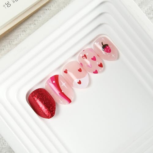 Press on Nails for Kids,tween Girls Trendy Stuff Fake Nails Kit,Pre-glue Glitter Stick on Nails for Kids 6,7,8,9,10-12 years old, Great for Girl Birthday Gifts,Parties&Makeovers Decoration - Image 2