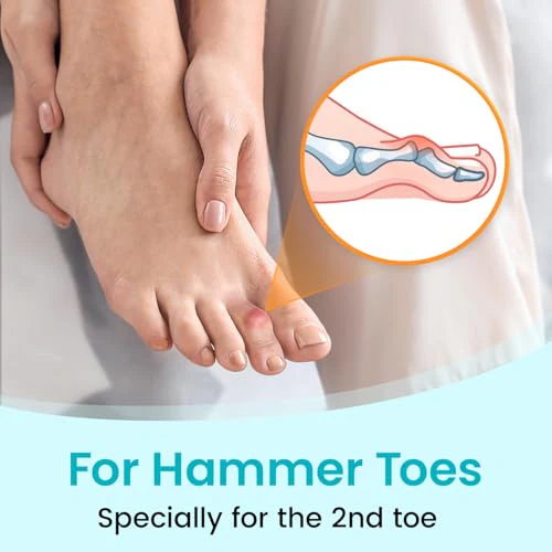 Hammer Toe Straightener Corrector Wrap for Women & Men, Hammer Toe Splint Support - 4 in package - Image 2