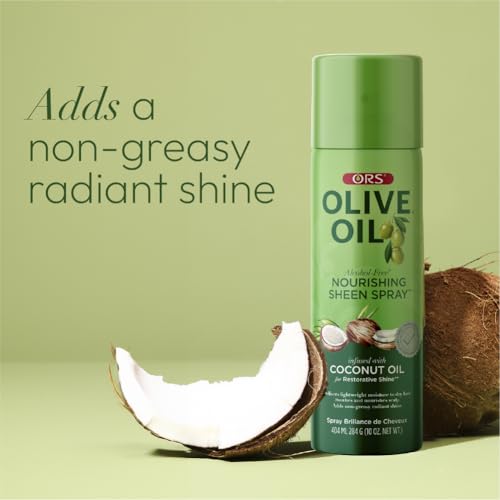 ORS Olive Oil Nourishing Sheen Spray infused with Coconut Oil 10 Ounces (Pack of 4) - Image 5