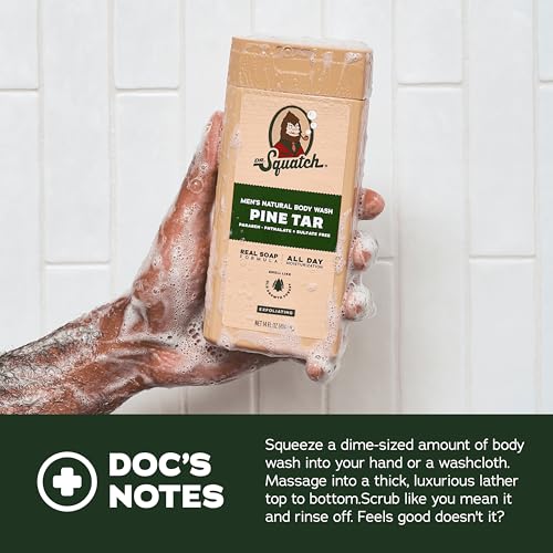 Dr. Squatch NEW Natural Body Wash and Deodorant for Men Gift Set - Wood Barrel Bourbon - Non-Exfoliating Body Wash (8 oz, 3 Pack) + Odor-Squatching, Aluminum Free Deodorant (2.65 oz, 2 Pack) - Image 5