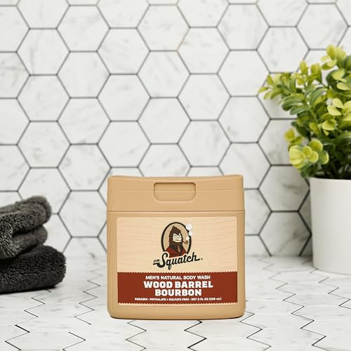 Dr. Squatch NEW Natural Body Wash and Deodorant for Men Gift Set - Wood Barrel Bourbon - Non-Exfoliating Body Wash (8 oz, 3 Pack) + Odor-Squatching, Aluminum Free Deodorant (2.65 oz, 2 Pack) - Image 7