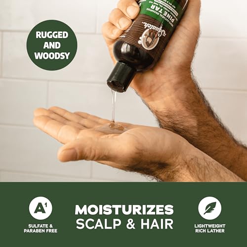 NEW Dr. Squatch Natural Body Wash and Hair Kit for Men Gift Set - Pine Tar - Exfoliating Body Wash (14 oz, 2 Pack) + Shampoo (8 oz) + Conditioner (11.5 oz) - Image 5