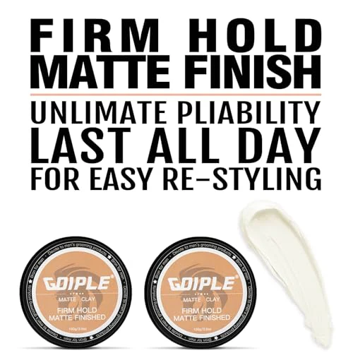 Hair Styling Clay for Men Firm Hold - Matte Finish Hair Clay Hair Paste Water Based Matte Texture Pomade Mens Hair Products - Hair Paste Clay Pomade Ideal for All Men's Hair Types 3.5oz (2PCS) - Image 2