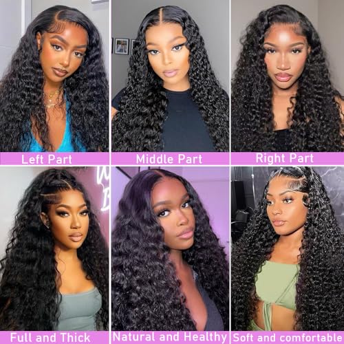 soHygge 28inch Deep Wave Lace Front Wigs Human Hair Pre Plucked 13x6 HD Lace Front Wigs Human Hair 200% Density Deep Wave Frontal Glueless Wigs Human Hair with Baby Hair for Women - Image 6