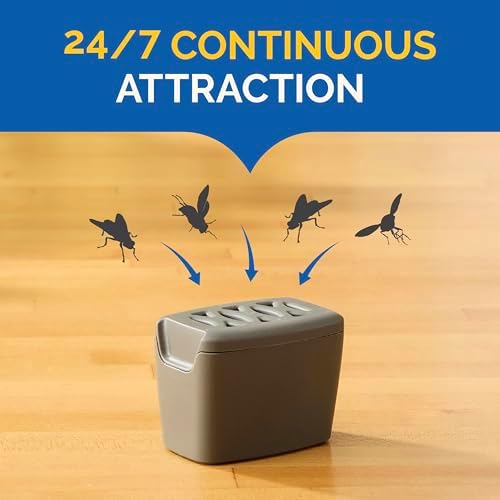 Hot Shot Flying Insect Trap, Discreet, Trap Attracts, Captures and Kills House Flies and Fruit Flies, 24/7 Continuous Attraction, No Plug-in Or Electricity Needed, 6 Count - Image 3