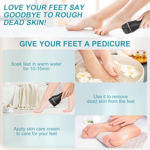 8 Pack Refill Rollers for Electric Foot Callus Remover, Replacement Rollers Heads Foot Care Pedicure Tools, 3 Pack Extra Coarse, 3 Regular Coarse, 2 Gentle Coarse Refill Rollers for Electric Foot File - Image 5