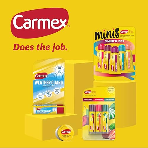 Carmex Classic Medicated Lip Balm Pack, Lip Moisturizer for Chapped Lips, 9-Count Variety Pack Bag (2 Tubes, 7 Sticks) - Image 4
