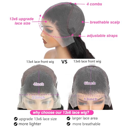 30 Inch Water Wave 13x6 HD Lace Front Wigs Human Hair Pre Plucked 200 Density Deep Part Curly Wig for Women with Baby Hair Water Wave Frontal Wigs Human Hair - Image 5