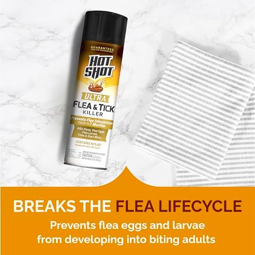 Hot Shot Ultra Flea & Tick Killer (Aerosol), Formula Kills Fleas, Flea Eggs and Flea Larvae, Ticks, Carpet Beetles and Dust Mites, 16 Ounces - Image 5
