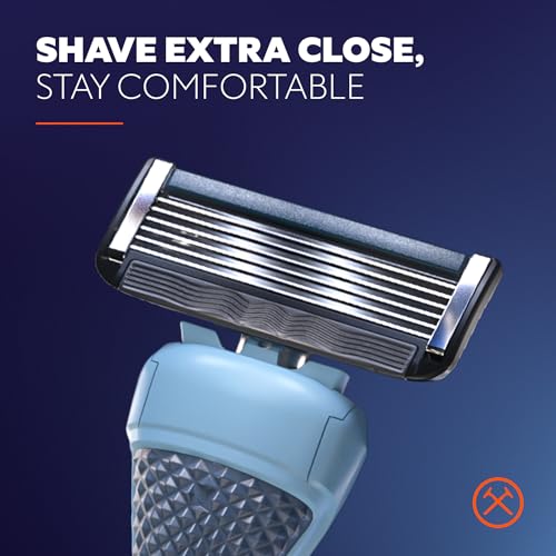 Dollar Shave Club | The Guest Pass Shave Set | 2 Extra Close Refill Cartridges, 1 Handle (Blue), 1 Razor Cover - Image 2