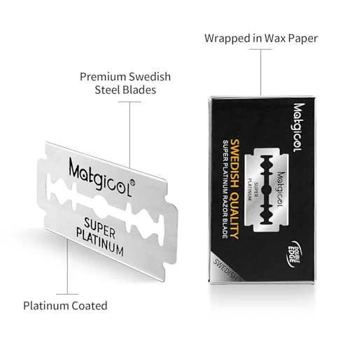 Double Edge Safety Razor Blades - 100 Count Premium Platinum Swedish Steel Blades for Men & Women’s Razors with a Smooth Precise and Clean Shave - Image 2