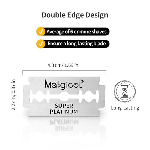 Double Edge Safety Razor Blades - 100 Count Premium Platinum Swedish Steel Blades for Men & Women’s Razors with a Smooth Precise and Clean Shave - Image 3