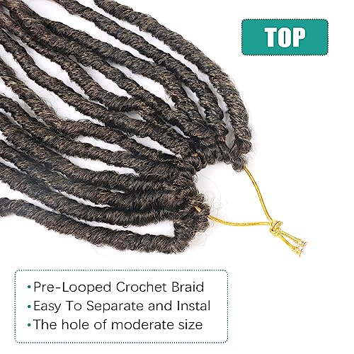 Faux Locs Crochet Hair 14 Inch Pre Looped Goddess Locs Crochet Hair 8 Packs Short Soft Faux Locs Crochet Hair Deep Wave Crochet Hair with Curly Ends Hair Extensions (14 Inch/Pack of 8, T27) - Image 4