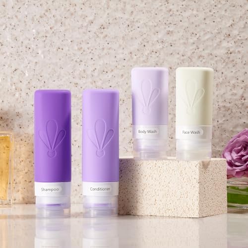 INSFIT Silicone Travel Bottles Set, 17 Pack Travel Size Toiletries, Leakproof Travel Bottles for Toiletries, Travel Accessories for Women, Airplane Travel Essentials, Travel Containers for Toiletries - Image 6