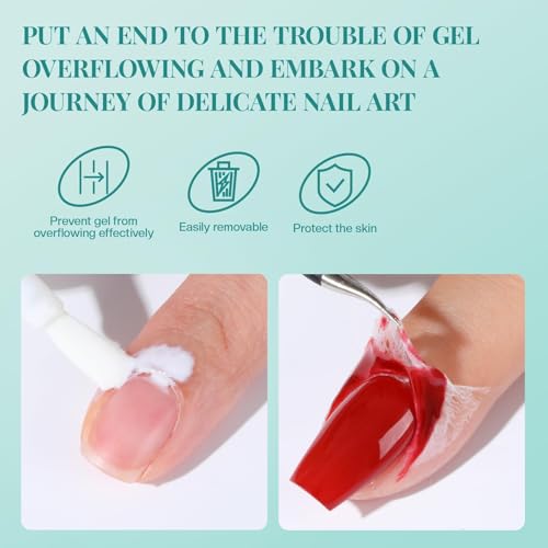 Morovan Gel Nail Polish Remover Kit: Gel Polish Remover for Nails with Liquid Latex Tape Peel off Nail Strengthener Cuticle Pusher Quick & Easy Gel Remover for Nails in 3-5 mins No Soaking Or Wrapping - Image 4