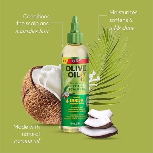 Ors Olive Oil Nourishing Exotic Scalp Oil infused with Babassu for Intensive Moinsture Oil 4.3 Ounce (Pack of 2) - Image 4