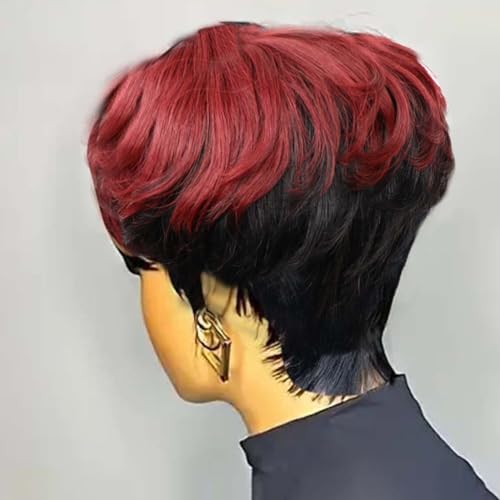 Pixie Cut Wig Human Hair Short Pixie Cut Wigs for Black Women Human Hair Glueless Pixie Wig Short Layered Brazilian Virgin Human Hair Wigs For Women Color P1B99J - Image 4