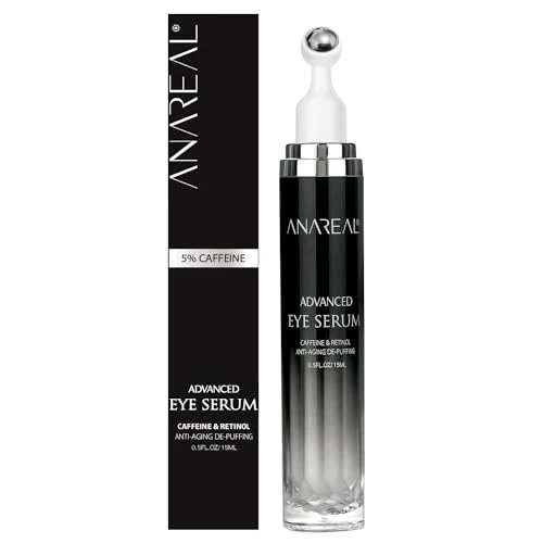 Eye Bags Treatment for Men: Eye Cream for Dark Circles, Caffeine Eye Cream, Eye Roller for Puffy Eyes, Puffy Eyes Treatment