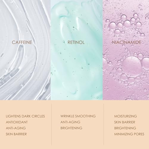 Eye Bags Treatment for Men: Eye Cream for Dark Circles, Caffeine Eye Cream, Eye Roller for Puffy Eyes, Puffy Eyes Treatment - Image 4