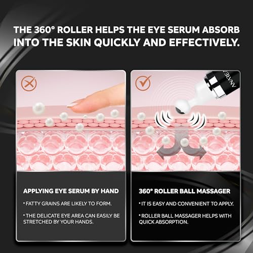 Eye Bags Treatment for Men: Eye Cream for Dark Circles, Caffeine Eye Cream, Eye Roller for Puffy Eyes, Puffy Eyes Treatment - Image 6