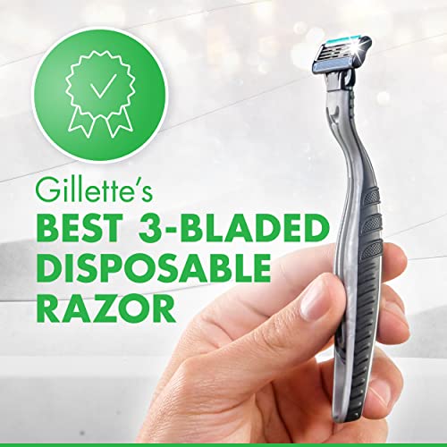 Gillette Mach3 Sensitive Razors for Men, Men’s Disposable Razors, Pivoting Head for Close and Comfortable Shave, 10 Count - Image 7
