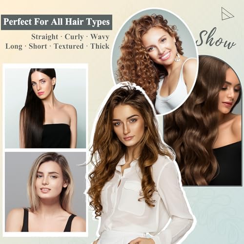 Round Brush Attachment for Shark FlexStyle Blow Dryers Attachments, Normal Oval Round Volumizing Brush Styling for Straight, Wavy, Curly, and Coily Hair, Sliver - Image 6