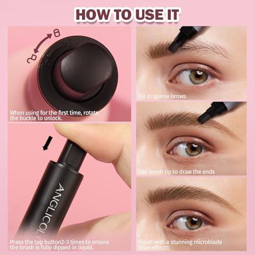 Upgraded Liquid Microblading Eyebrow Pen,Teardrop Angled Micro Eyebrow Brush To Microblading Eyebrow,Hair-Like Strokes,Natural Easy To Color Long Lasting Quick Drying (#02Taupe) - Image 4
