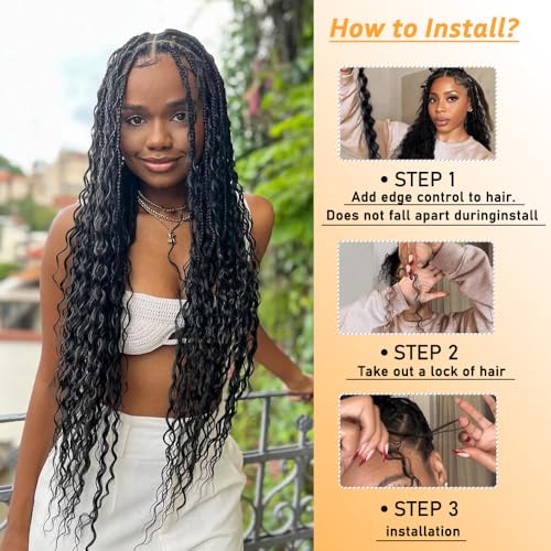 Human Braiding Hair Mix Synthetic Boho Hair for Braiding, 18 Inch Wet and Wavy Braiding Hair 2 Pcs Deep Wave Bulk Hair for Braiding Curly Bohemian Hair Extensions (P4/27, 20INCH) - Image 4