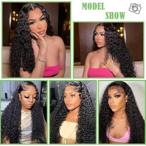 SODLIS 13x6 Deep Wave Lace Front Wigs Human Hair Pre PLucked 13x6 HD Lace Front Wigs Human Hair For Black Women Deep Curly Lace Front Wigs Human Hair Natural Color Glueless Wig(Natural Color,30 Inch) - Image 6