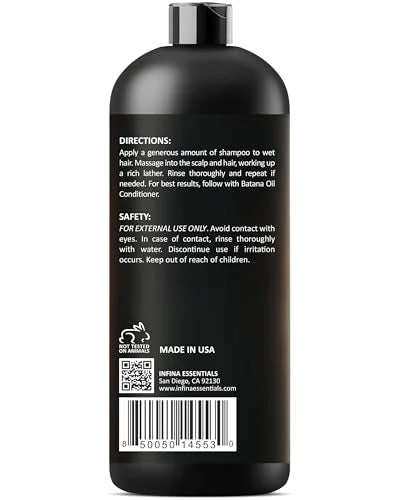 Batana Oil Shampoo with Biotin & Tea Tree Oil - Hair Growth & Thickening Shampoo for Men & Women - Sulfate Free, Promotes Hair Strength & Hydration, 16 fl oz - Image 8