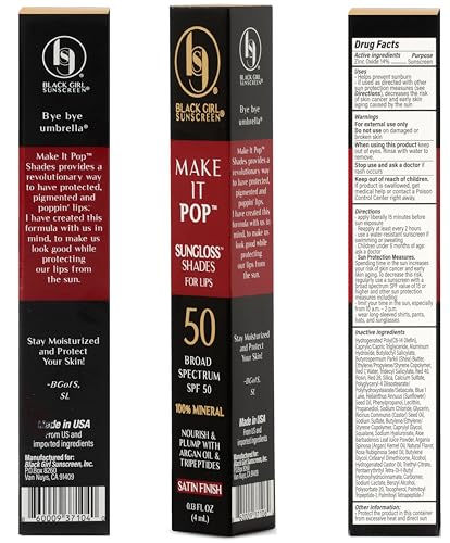 Make It Pop Sungloss - Revolutionary Sun Protection and Gloss in One - SPF 50 (Red Wine) - Image 6