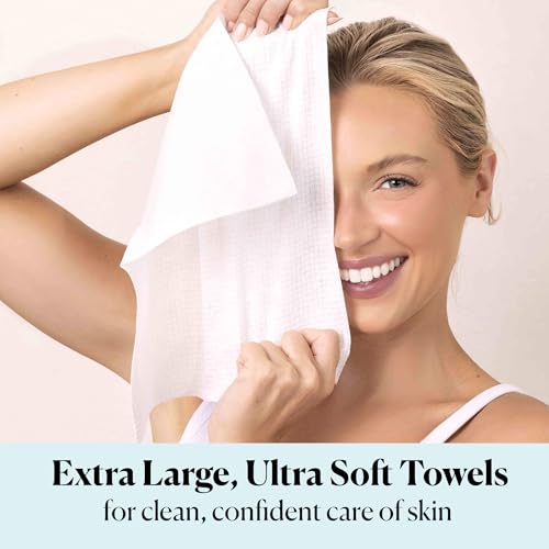 Sky Organics - Gentle Clean Face Towels (2-Pack) - 100 XL Single-Use Face Wipes - Ultra Soft & Dual Textured - Disposable Face Towel - Makeup Remover Wipes - Cruelty Free - Skin Care Tools - Self Care - Image 2