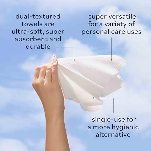 Sky Organics - Gentle Clean Face Towels (2-Pack) - 100 XL Single-Use Face Wipes - Ultra Soft & Dual Textured - Disposable Face Towel - Makeup Remover Wipes - Cruelty Free - Skin Care Tools - Self Care - Image 4