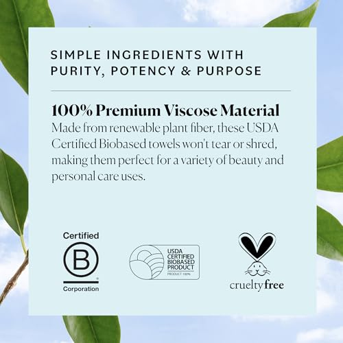 Sky Organics - Gentle Clean Face Towels (2-Pack) - 100 XL Single-Use Face Wipes - Ultra Soft & Dual Textured - Disposable Face Towel - Makeup Remover Wipes - Cruelty Free - Skin Care Tools - Self Care - Image 6