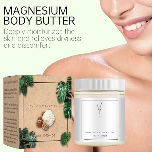 Neuropathy Cream, Magnesium Body Butter,Magnesium Cream for Neuropathy, Deeply Moisturizes Skin, Keep Soft Smooth, Suitable for All Skin Types (white1pc, 4 Fl Oz (Pack of 1)) - Image 3