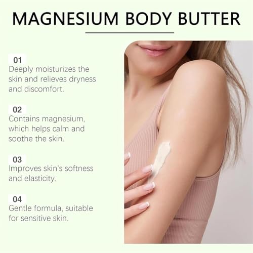 Neuropathy Cream, Magnesium Body Butter,Magnesium Cream for Neuropathy, Deeply Moisturizes Skin, Keep Soft Smooth, Suitable for All Skin Types (white1pc, 4 Fl Oz (Pack of 1)) - Image 6