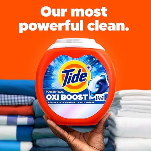 Tide Oxi Boost Power PODS Laundry Detergent Pods, 18 Count, Stain Remover Plus Oxi Power - Image 3