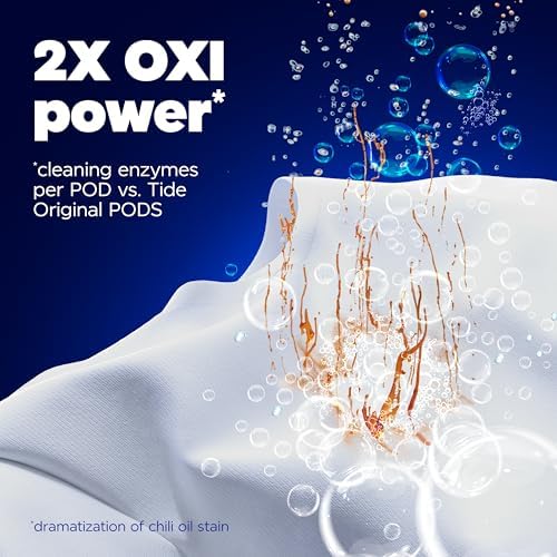 Tide Oxi Boost Power PODS Laundry Detergent Pods, 18 Count, Stain Remover Plus Oxi Power - Image 5