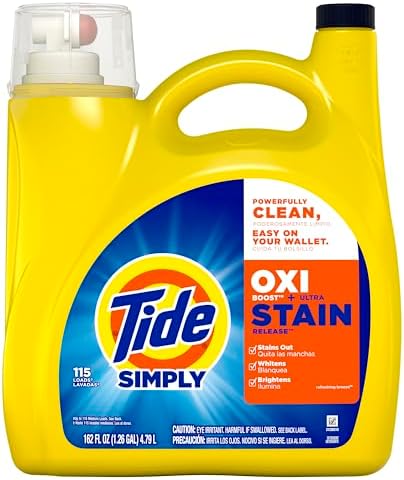 Tide Simply Oxi Boost + Ultra Stain Release, 162 fl oz, 115 Loads, Tough on Stains, Whitens, Brightens, Refreshing Breeze Scent - Image 5