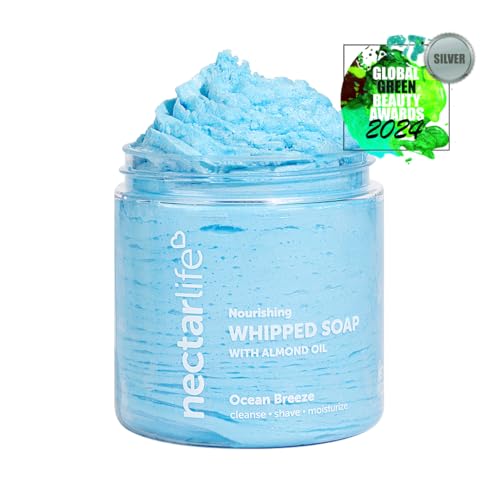 Nectar Life Nourishing Whipped Soap and Shave Butter with Almond Oil, Ocean Breeze Scent, Set of 3, 5 Oz each - Image 6