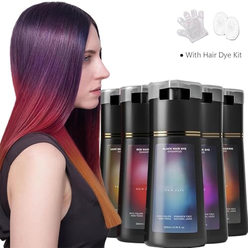 Polar Hair Dye Shampoo, Polar Hair Care Hair Dye Shampoo, Haircare Instant Dye Shampoo, Natural Hair Color Shampoo for Gray Hair Coverage, Suitable for Women & Men (Black) - Image 2