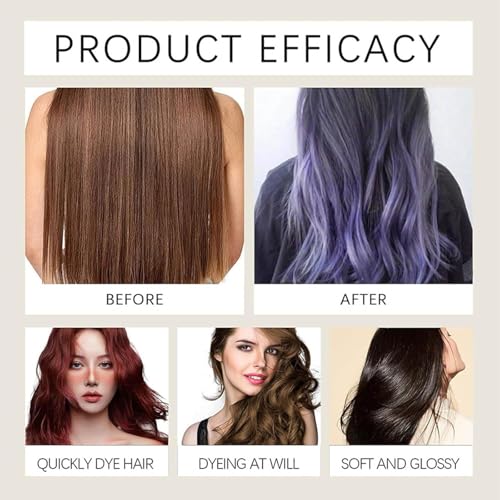 Polar Hair Dye Shampoo, Polar Hair Care Hair Dye Shampoo, Haircare Instant Dye Shampoo, Natural Hair Color Shampoo for Gray Hair Coverage, Suitable for Women & Men (Black) - Image 5