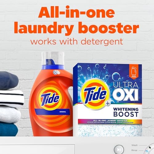 Tide All in One Laundry Booster, Color Safe Whitening, Stain and Odor Fighter, 66 Loads, 51 oz - Image 2