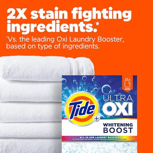 Tide All in One Laundry Booster, Color Safe Whitening, Stain and Odor Fighter, 66 Loads, 51 oz - Image 5