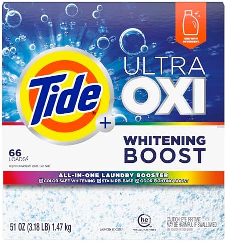 Tide All in One Laundry Booster, Color Safe Whitening, Stain and Odor Fighter, 66 Loads, 51 oz - Image 9
