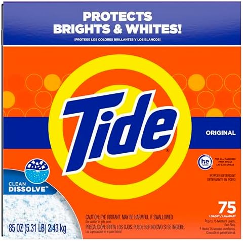 Tide Powder Laundry Detergent, Original Scent, 75 Loads, 85 oz - Image 9
